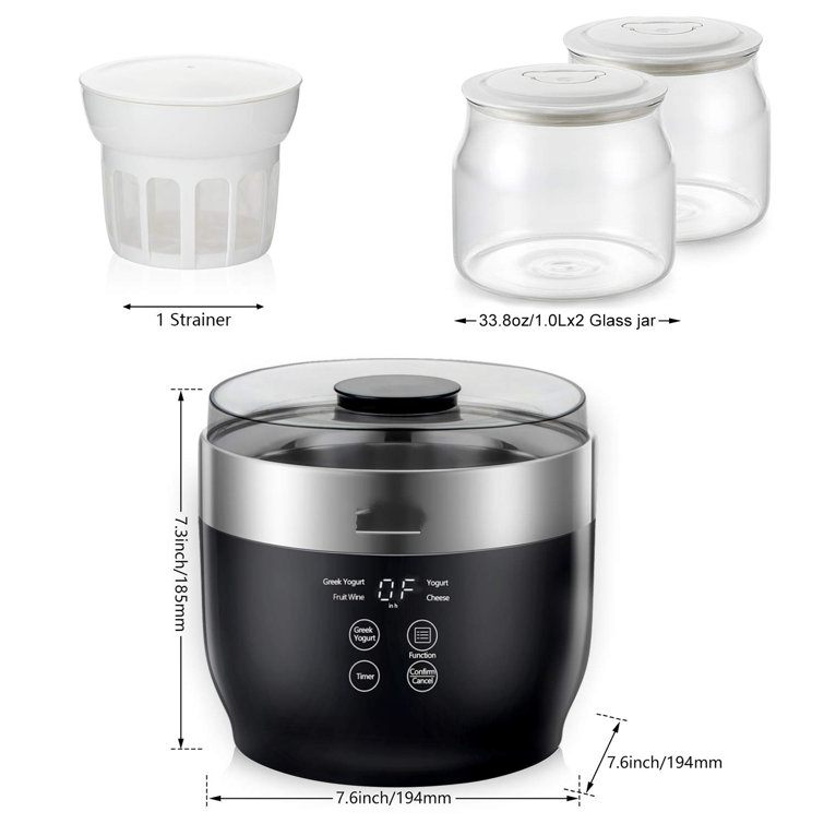 Yogurt maker 2025 glass container